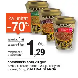 BonpreuEsclat GALLINA BLANCA Arròs Yatekomo soja oferta