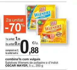 BonpreuEsclat OSCAR MAYER Salsitxes Wieners de pollastre o d'indiot oferta