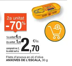 BonpreuEsclat ANXOVES LESCALA Filets d'anxova en oli d'oliva oferta