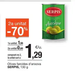 BonpreuEsclat SERPIS Olives farcides d'anxova oferta