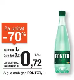BonpreuEsclat FONTER Aigua amb gas oferta