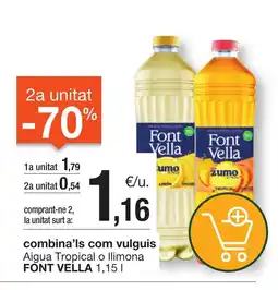 BonpreuEsclat FONT VELLA Aigua Tropical o llimona oferta