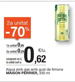 BonpreuEsclat MAISON PERRIER Aigua amb gas amb gust de llimona oferta