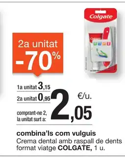 BonpreuEsclat COLGATE Crema dental amb raspall de dents format viatge oferta
