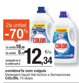 BonpreuEsclat COLON Detergent líquid Gel Activo o Sensaciones oferta
