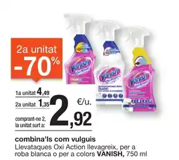 BonpreuEsclat VANISH Llevataques Oxi Action llevagreix, per a roba blanca o per a colors oferta
