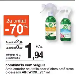 BonpreuEsclat AIR WICK Ambientador neutralitzador d'olors cotó fresc oferta