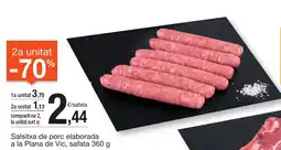 BonpreuEsclat Salsitxa de porc elaborada a la Plana de Vic, safata oferta