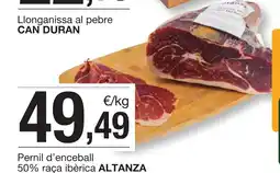 BonpreuEsclat ALTANZA Pernil d'enceball 50% raça ibèrica oferta