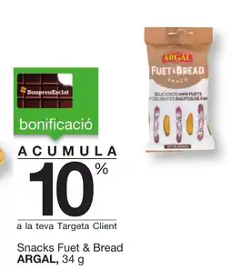 BonpreuEsclat ARGAL Snacks Fuet & Bread oferta