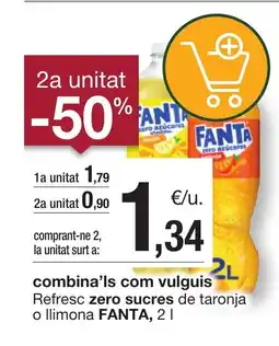 BonpreuEsclat FANTA Refresc zero sucres de taronja o llimona oferta