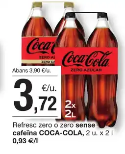 BonpreuEsclat COCA-COLA Refresc zero o zero sense cafeïna oferta