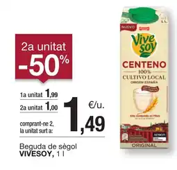 BonpreuEsclat VIVESOY Beguda de sègol oferta