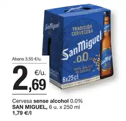 BonpreuEsclat SAN MIGUEL Cervesa sense alcohol 0.0% oferta
