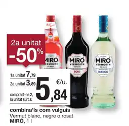 BonpreuEsclat MIRÓ Vermut blanc negre o rosat oferta