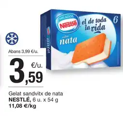 BonpreuEsclat NESTLÉ Gelat sandvitx de nata oferta