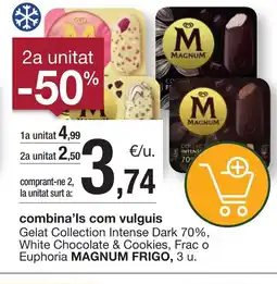 BonpreuEsclat MAGNUM FRIGO Gelat Collection Intense Dark 70%, White Chocolate & Cookies, Frac o Euphoria oferta