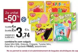 BonpreuEsclat FRIGO Gelat Mini Milk, Dràcula, Frigopie, Twister Mini, Kids Mix o Frigodedo oferta