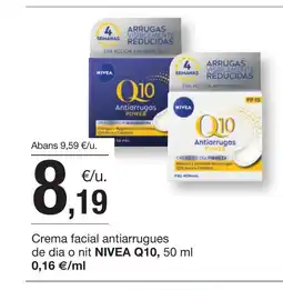 BonpreuEsclat NIVEA Q10 Crema facial antiarrugues oferta
