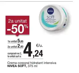 BonpreuEsclat NIVEA SOFT Crema corporal hidratant intensiva oferta