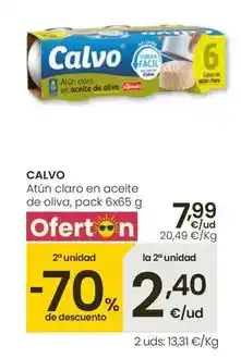 Eroski Calvo - atún claro en aceite de oliva oferta