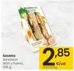 Eroski Ñaming - sandwich atún y huevo oferta