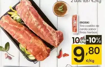 Eroski Eroski - tira costilla de cerdo sabor finas hierbas oferta