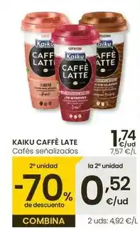 Eroski Kaiku - caffe late cafés oferta
