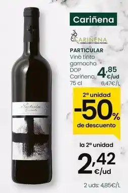 Eroski Particular - vino tinto garnacha dop cariñena oferta