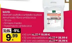 Eroski Savel - almohada fibra antiacaros oferta