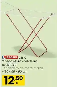 Eroski Eroski basic - tendedero de metal 2 alas oferta