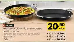 Eroski Monix - paellera de aluminio prensado resistent+ oferta
