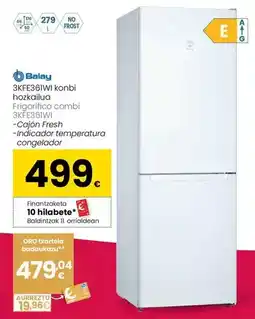 Eroski Balay - frigorifico combi 3kfe361wi oferta