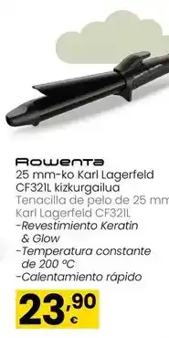 Eroski Rowenta - tenacilla de pelo de 25 mm karl lagerfeld cf321l oferta
