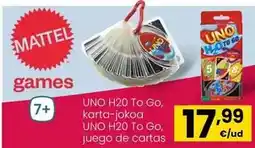 Eroski Mattel - uno h20 to go, juego de cartas oferta