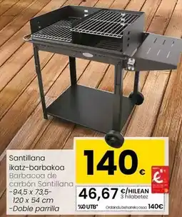 Eroski Barbacoa de carbon santillana oferta