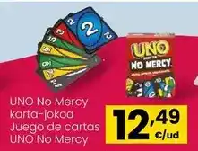 Eroski Juego de cartas uno no mercy oferta