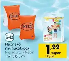 Eroski Intex - manguitos neon oferta