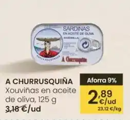 Eroski A churrusquiña - xouvinas en aceite de oliva oferta