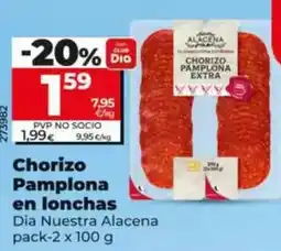 Dia Dia nuestra alacena - chorizo pamplona en lonchas pack-2 x 100 g oferta