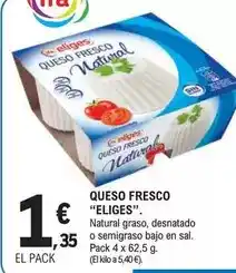 E.Leclerc Eliges - queso fresco oferta