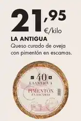 Supermercados Lupa La antigua - queso curado de oveja con pimenton en escamas oferta
