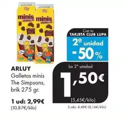 Supermercados Lupa Arluy - galletas minis the simpsons oferta
