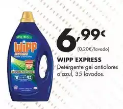 Supermercados Lupa Wipp express - detergente gel antiolores o azul oferta