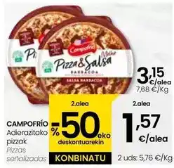 Eroski Campofrío - pizzas senalizadas oferta