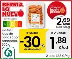 Eroski Eroski - alas de pollo sabor barbacoa oferta