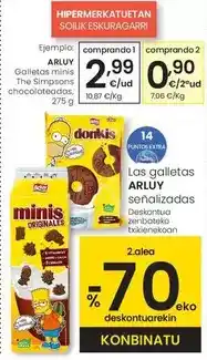 Eroski Arluy - galletas minis the simpsons chocolateadas oferta