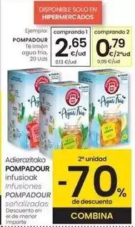Eroski Pompadour - té limón agua fría oferta