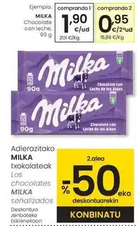 Eroski Milka - chocolate con leche oferta