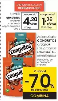 Eroski Conguitos - grageas chocolate negro doypack oferta